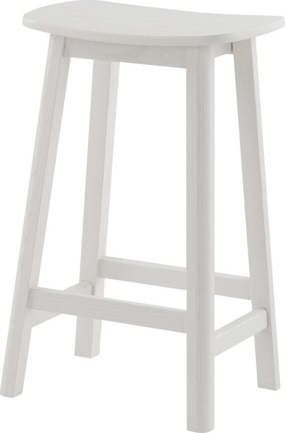 Bílá barová stolička z jasanového dřeva (výška sedáku 65 cm) Selene – Jotex