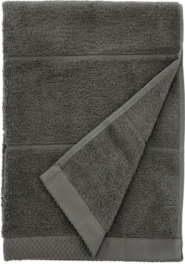 Tmavě šedý froté bavlněný ručník 50x100 cm Line – Södahl