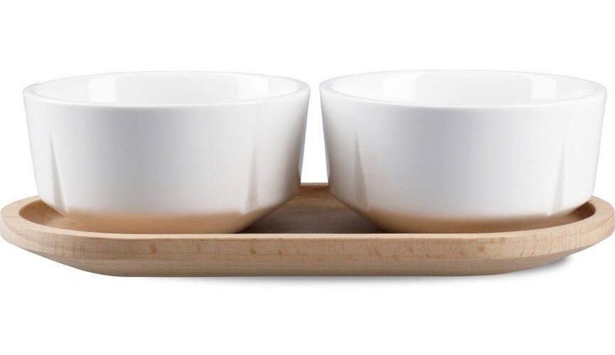 Bílé/v přírodní barvě porcelánové/dřevěné servírovací misky v sadě 3 ks Grand Cru – Rosendahl