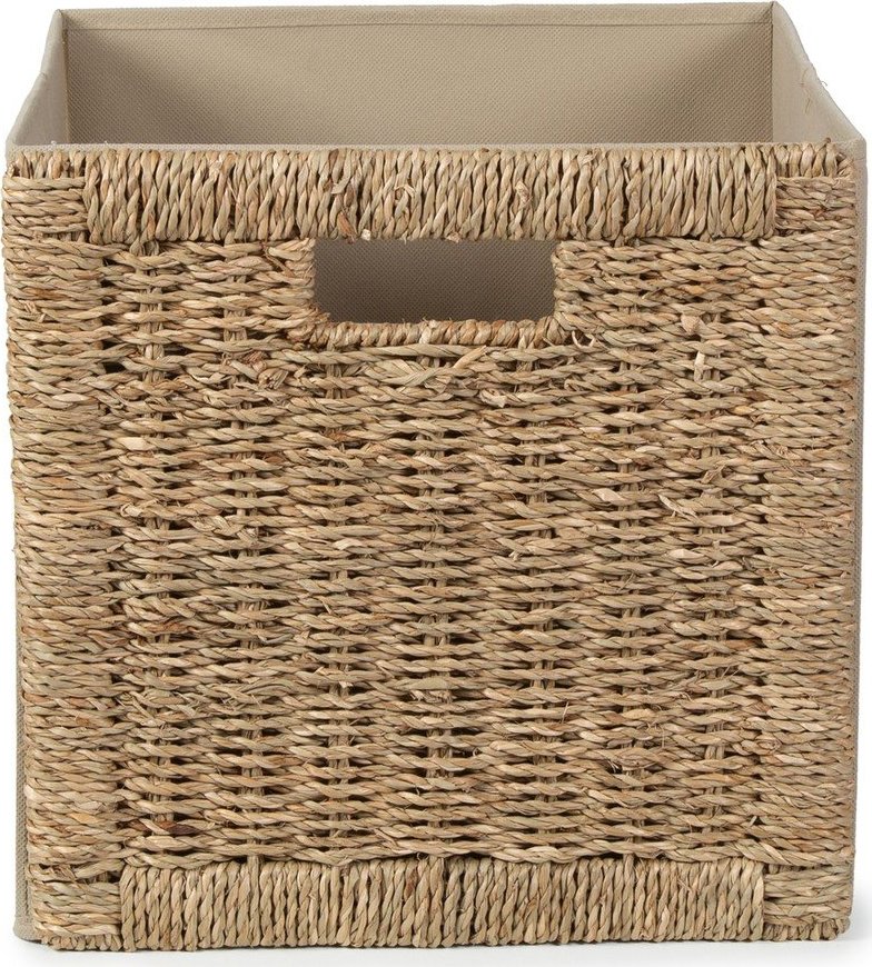 Úložný box z mořské trávy v přírodní barvě 30x30x30 cm – Compactor