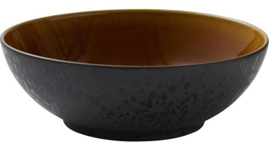 Černá/jantarová mísa z kameniny ø Gastro Black/Amber – Bitz
