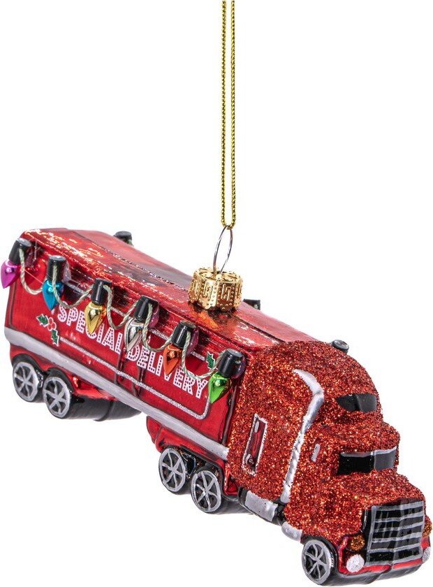 Skleněná ručně vyrobená vánoční ozdoba 12,5 cm Truck – Sass & Belle