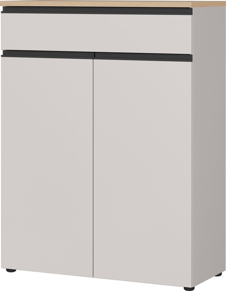 Šedobéžová/ve světle přírodní barvě skříňka 90x120x41 cm Cormano – Germania