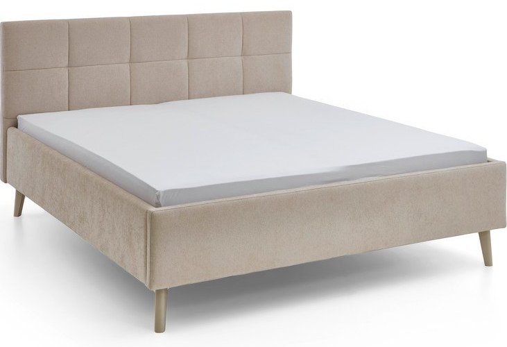 Béžová čalouněná dvoulůžková postel bez roštu 180x200 cm Nova – Meise Möbel