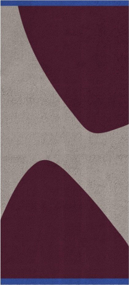 Vínový/šedý koberec 70x150 cm Rocks – Mette Ditmer Denmark