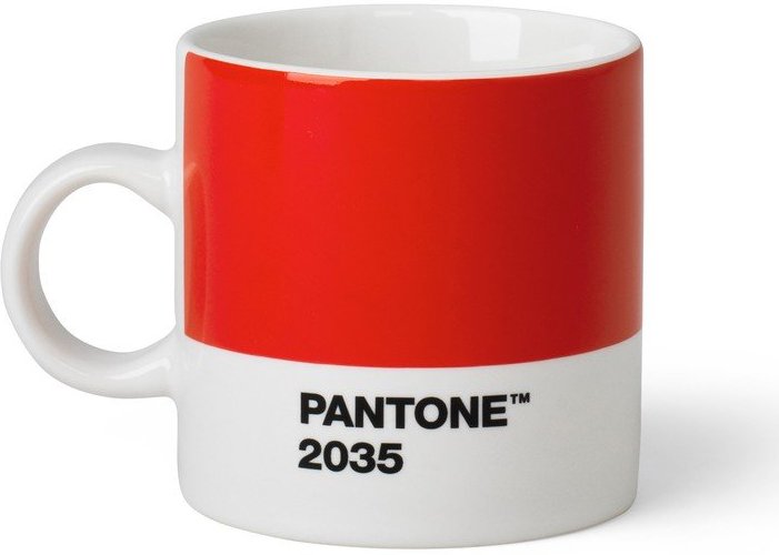 Červený porcelánový šálek na espresso 120 ml Red 2035 – Pantone
