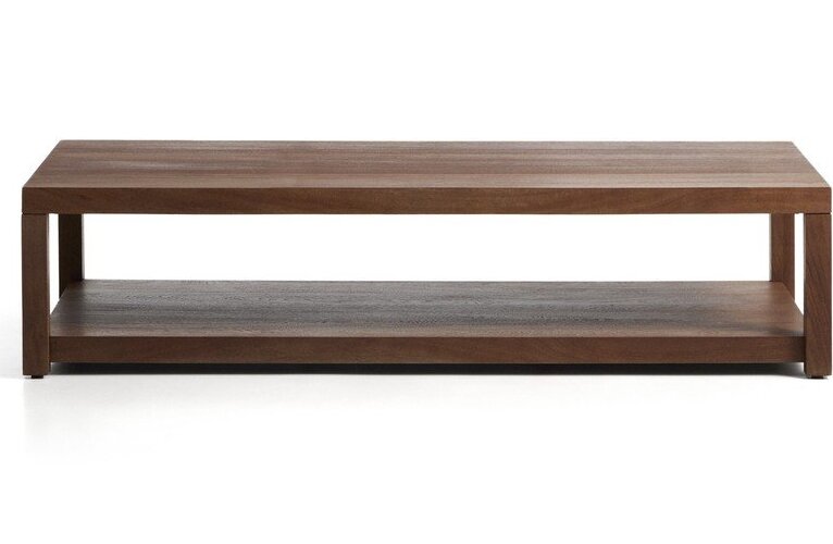 Konferenční stolek v dekoru akácie v tmavě přírodní barvě 70x150 cm Norani – Kave Home