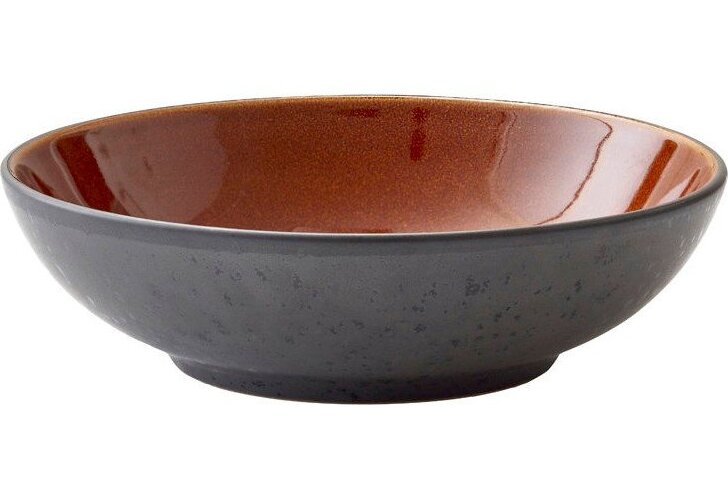 Černá/jantarová servírovací miska z kameniny 1 l Gastro Black/Amber – Bitz