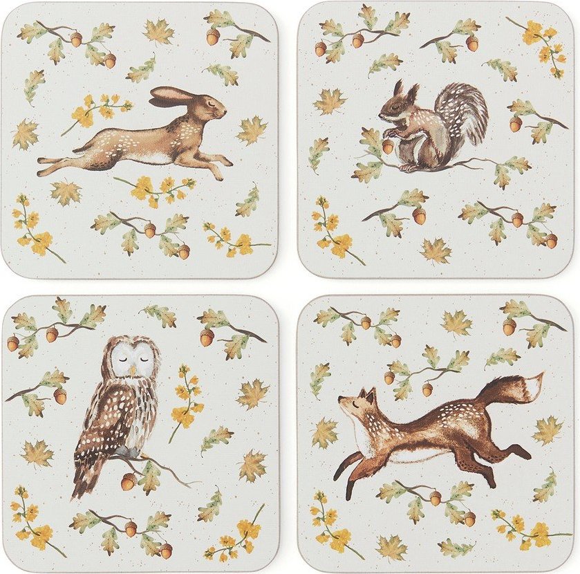 Taupe korkové podtácky v sadě 4 ks Forest Fable – Cooksmart ®
