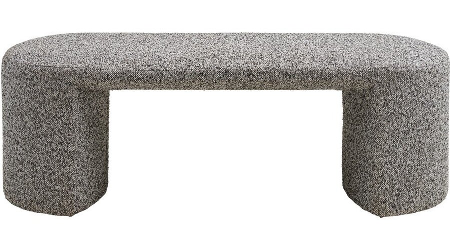 Šedá lavice z textilie bouclé Westport – House Nordic