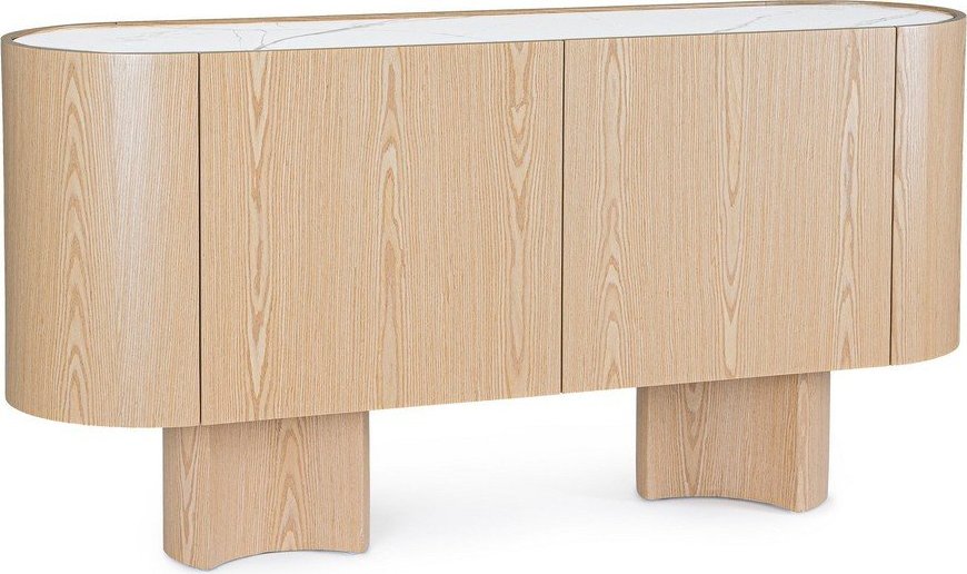 Komoda v dekoru dubu ve světle přírodní barvě 160x80,5x45,5 cm Otilia – Bizzotto