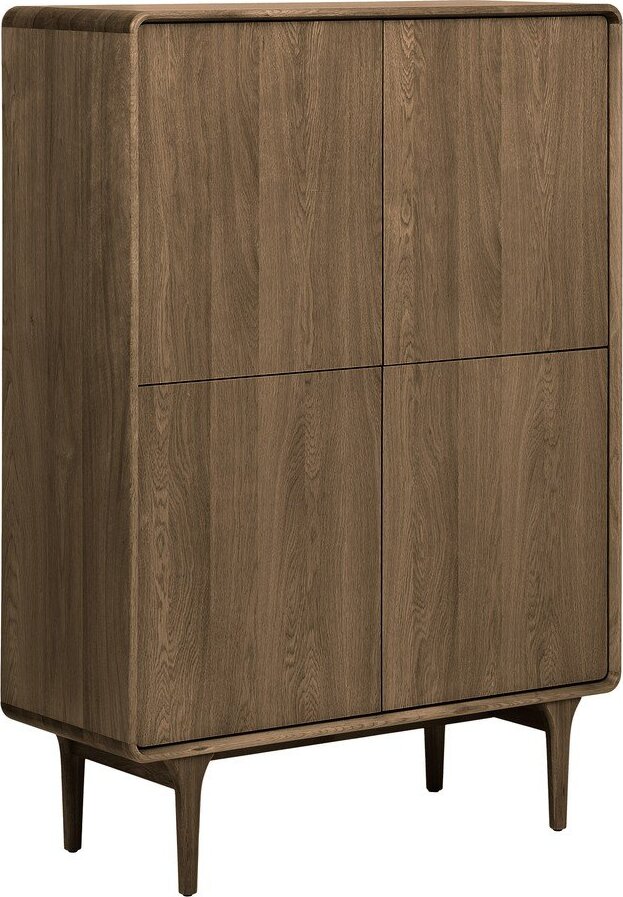 Tmavě hnědá skříňka v dekoru dubu 100x140x40 cm Darwin – House Nordic