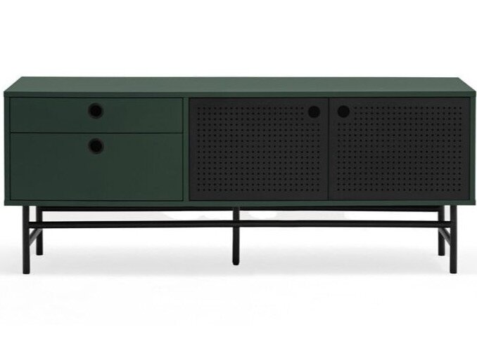 Tmavě zelený TV stolek 140x52 cm Punto - Teulat