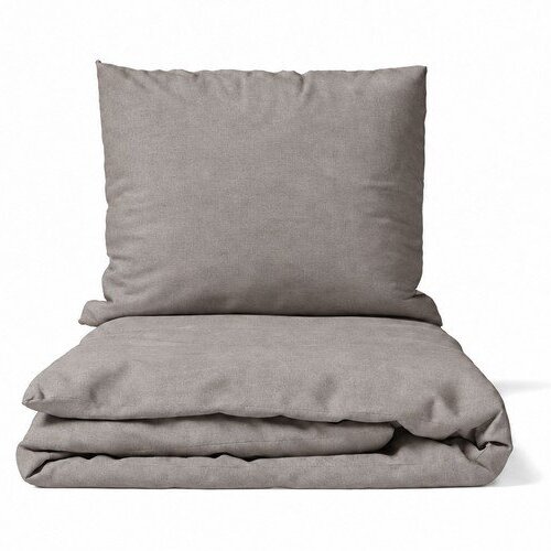 Taupe 3dílné povlečení na dvoulůžko z bavlny Renforcé 200x200 cm Cotton – Bonami Essentials