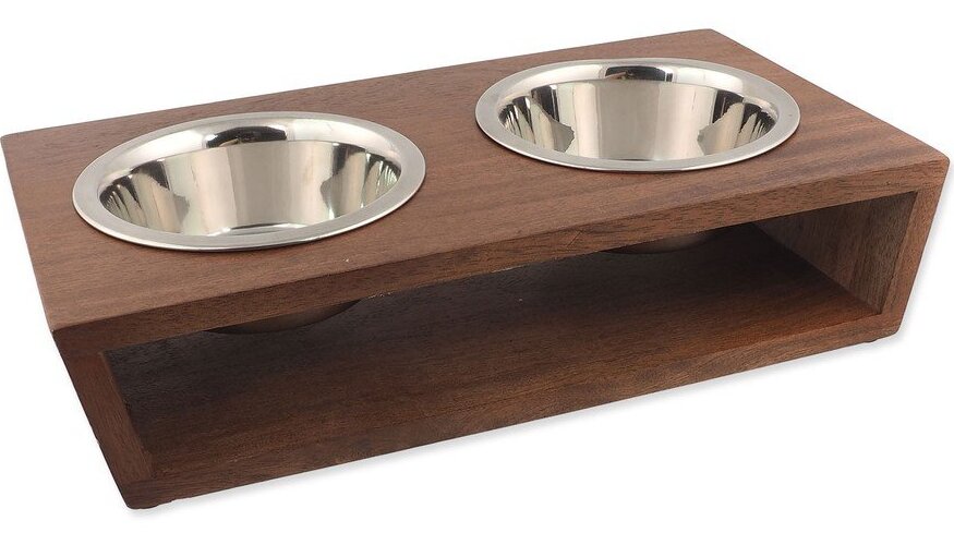 Dřevěný set misek s podstavcem pro psa Dog Fantasy – Plaček Pet Products
