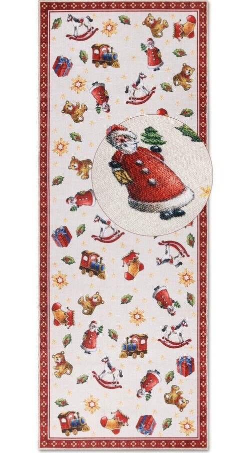 Červený běhoun s vánočním motivem 80x200 cm Red Christmas – Villeroy&Boch