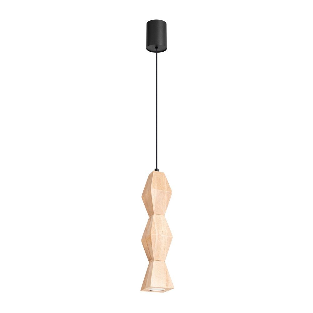 Závěsné svítidlo z bukového dřeva v přírodní barvě ø 8 cm Cubo – Sollux
