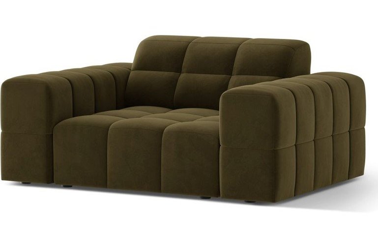 Khaki sametové křeslo Chicago – Cosmopolitan Design