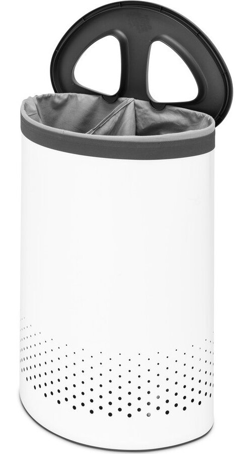 Bílý kovový koš na prádlo 55 l Selector – Brabantia