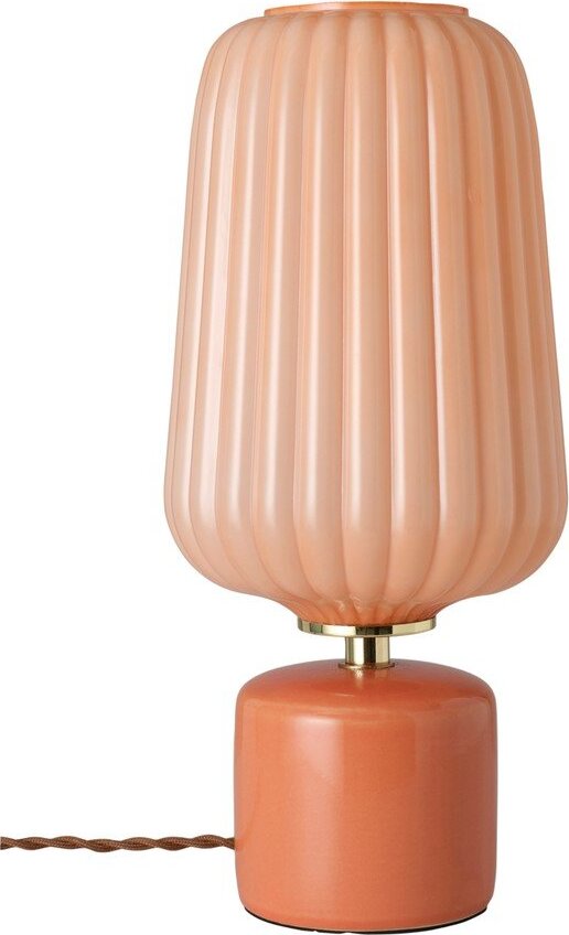 Skleněná stolní lampa v lososové barvě (výška 40 cm) Daria – Ellos Home