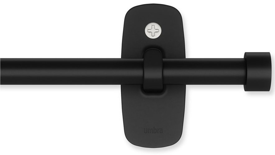 Matně černá ocelová roztažitelná garnýž 71 - 121 cm Adhera – Umbra