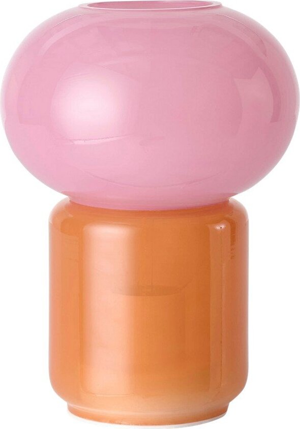 Oranžová/růžová skleněná LED stolní lampa (výška 16 cm) Loulou – Ellos Home