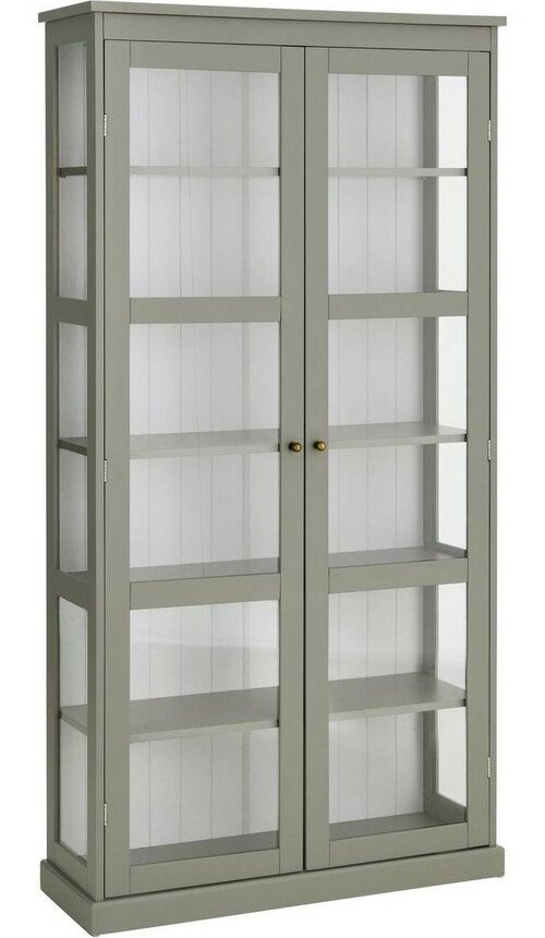 Zelená vitrína z MDF 98x193x34 cm Wilma – Ellos Home