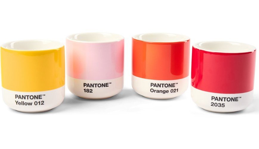 Porcelánové šálky v sadě 4 ks na espresso 100 ml Macchiato – Pantone