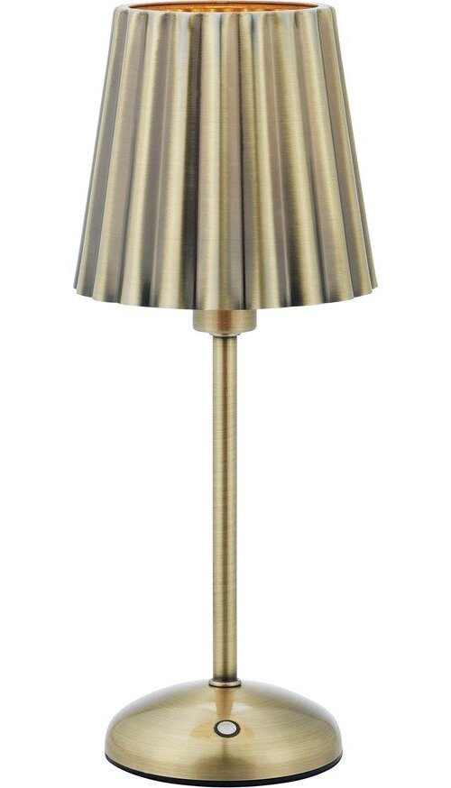 Kovová LED stmívatelná/přenosná stolní lampa v mosazné barvě (výška 35 cm) Celia – Markslöjd