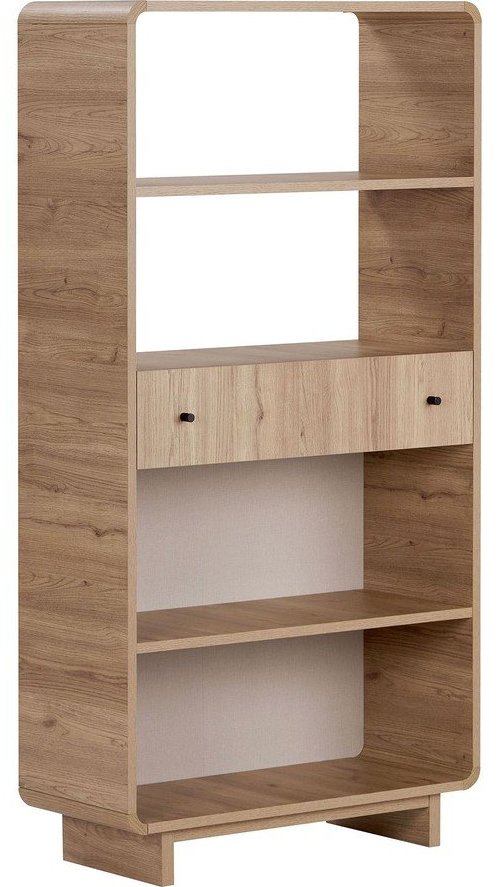 Knihovna v dekoru dubu ve světle přírodní barvě 78x153x34 cm Senza – Nordure