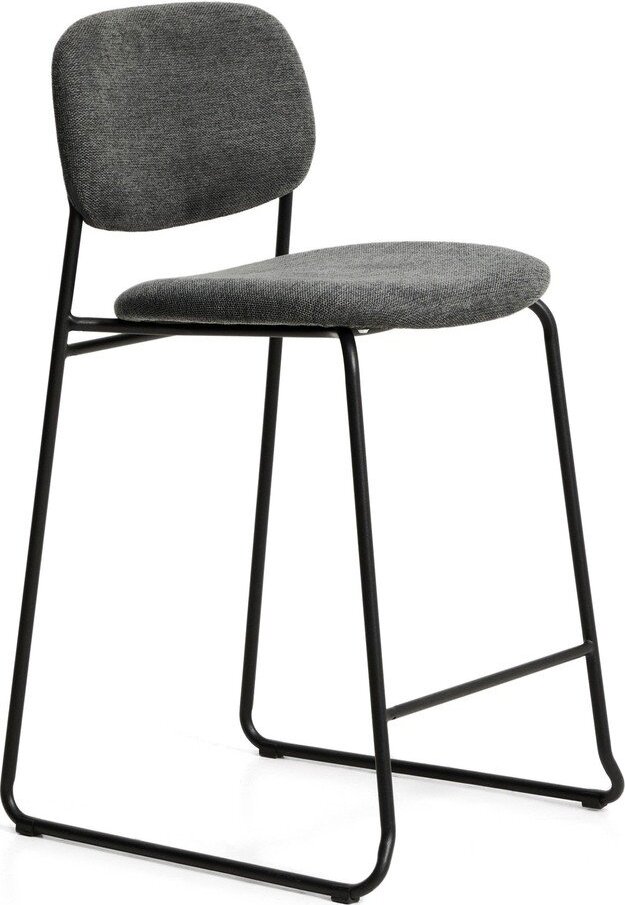 Šedá stohovatelná barová židle (výška sedáku 65 cm) Meli – Kave Home