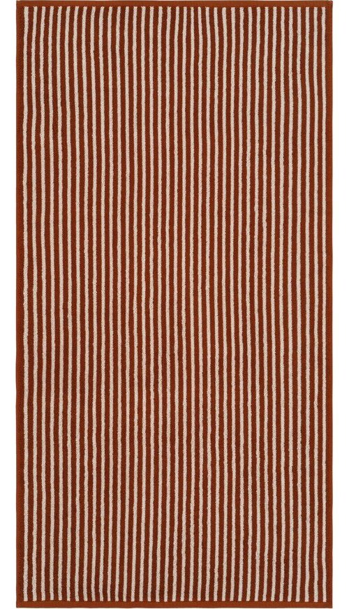 Koňakově hnědá/krémová bavlněná osuška 70x140 cm Dixie – Jotex