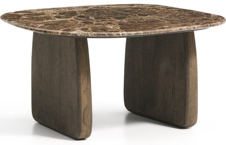 Odkládací stolek s mramorovou deskou 70x71 cm Pirita – Kave Home