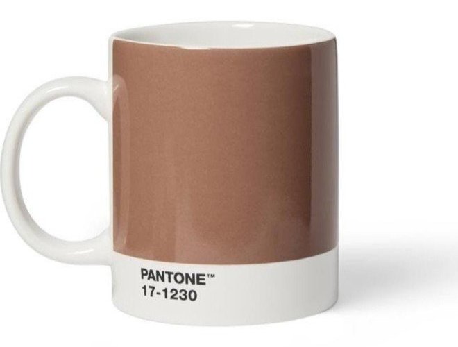 Světle hnědý porcelánový hrnek 375 ml Mocha Mousse 17-1230 – Pantone