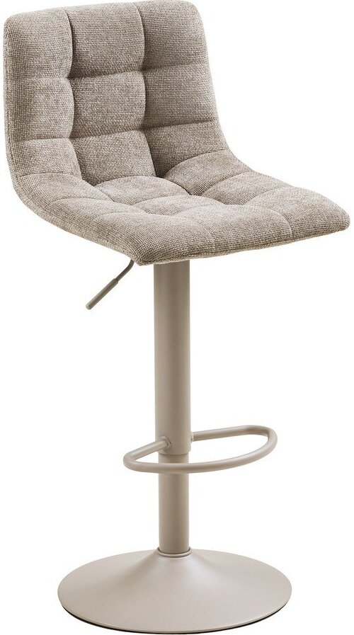Světle šedé čalouněné barové židle v sadě 2 ks s nastavitelnou výškou/otočné (výška sedáku 63 cm) Middelfart – House Nordic