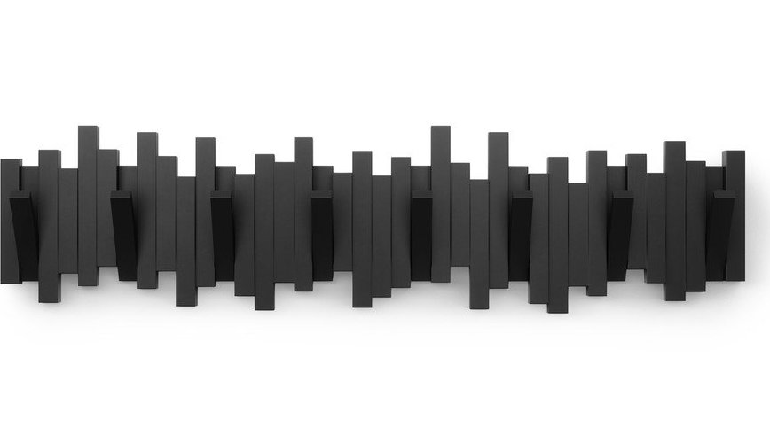 Černý plastový nástěnný věšák 72 cm Sticks – Umbra