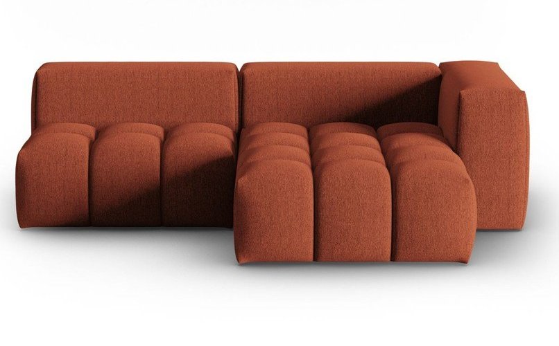 Rohová pohovka v terakotové barvě (pravý roh/s lenoškou) Verona – Cosmopolitan Design