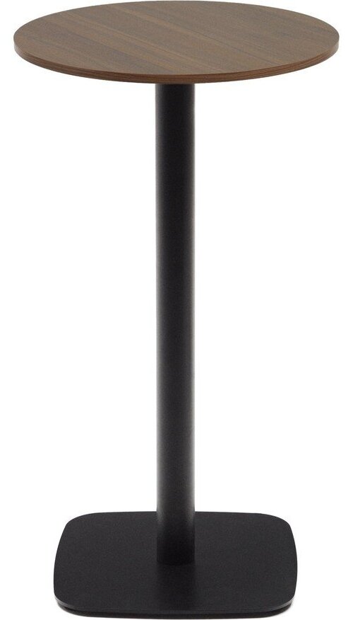Kulatý barový stůl v dekoru ořechu ø 60 cm Dina – Kave Home