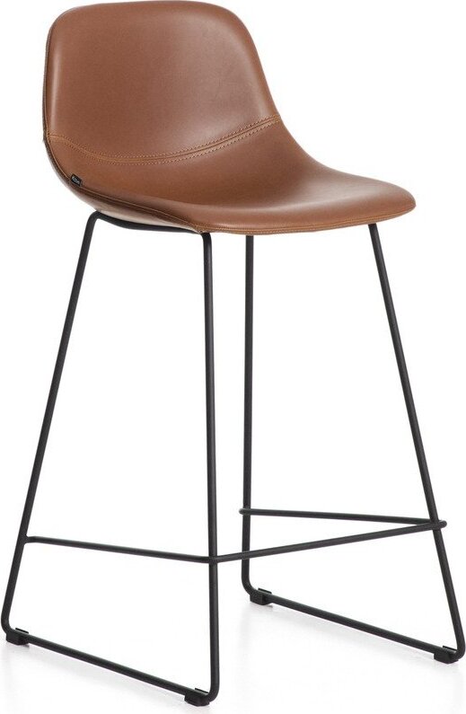Koňakově hnědá barová židle (výška sedáku 65 cm) Zahara – Kave Home