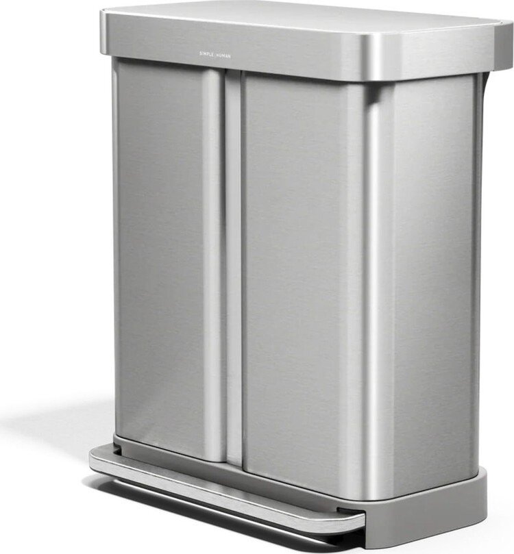 Odpadkový koš 34+24 l na tříděný odpad/nášlapný v matně barvě – simplehuman