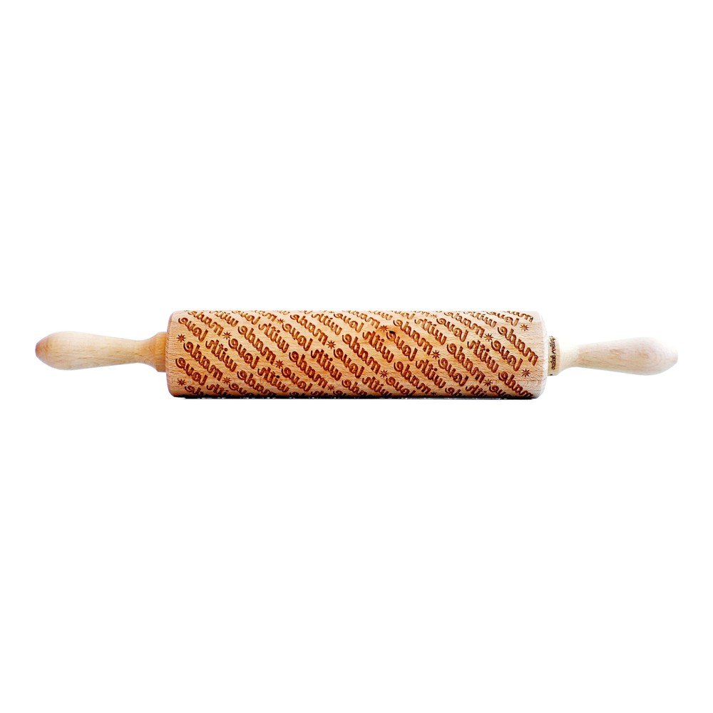 Dřevěný embosovaný váleček Made With Love – Valek