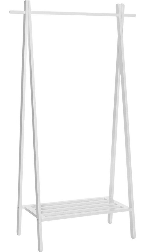 Bílý stojan na oblečení z dubového dřeva 91x159x43 cm – Ellos Home