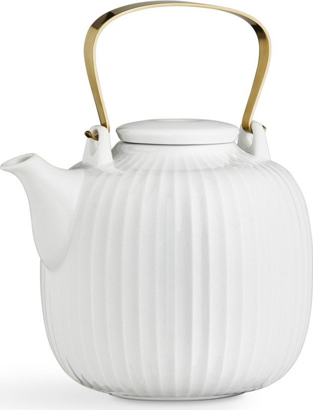 Bílá porcelánová čajová konvice Kähler Design Hammershoi, 1,2 l
