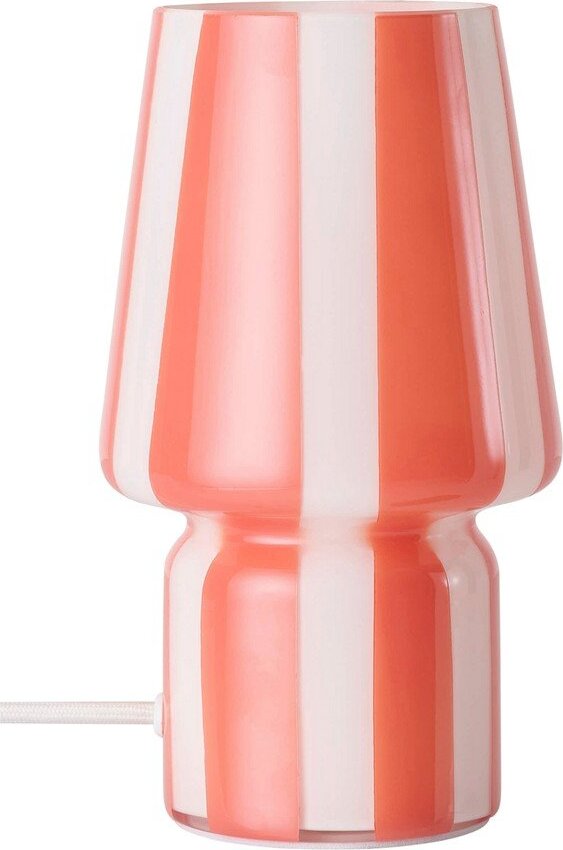 Červená/bílá skleněná stolní lampa (výška 21,5 cm) Carlo – Ellos Home