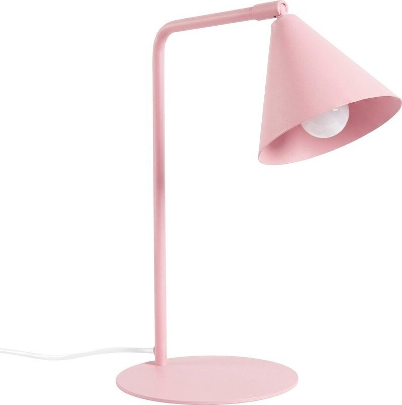 Růžová ocelová stolní lampa s ohybatelnou konstrukcí (výška 35 cm) Zylo – Sollux