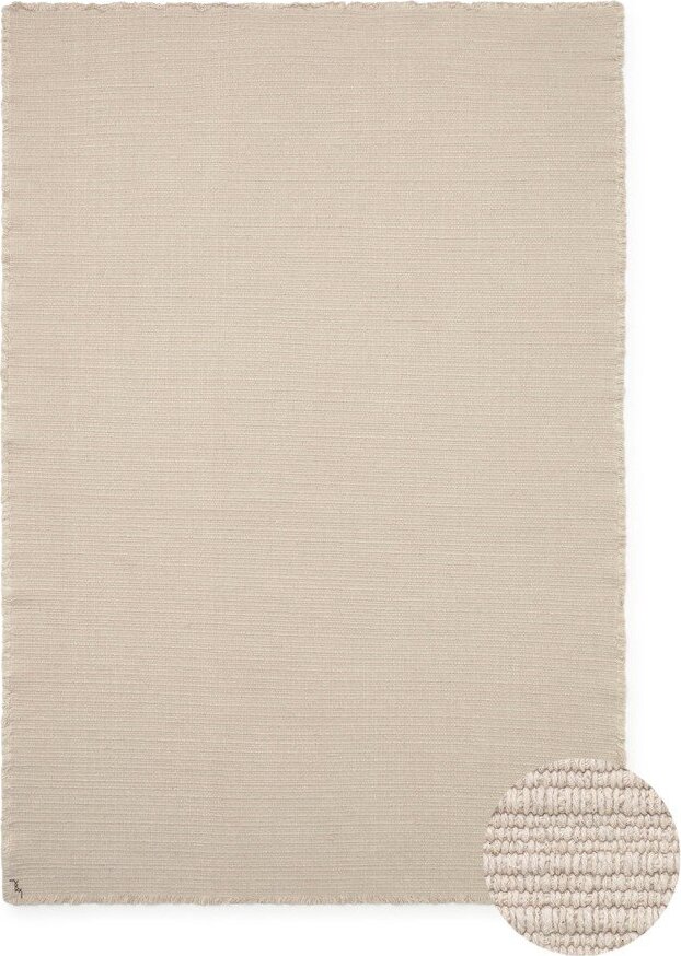 Krémový ručně tkaný bavlněný koberec 140x200 cm Handloom – Lorena Canals