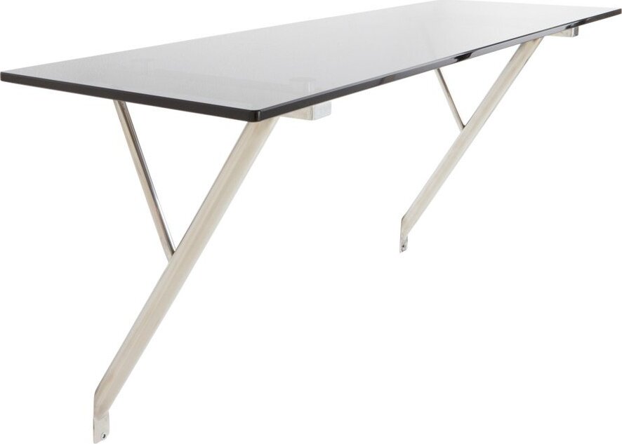Závěsný pracovní stůl nástěnný se skleněnou deskou 40x120 cm Kullaberg – Jotex