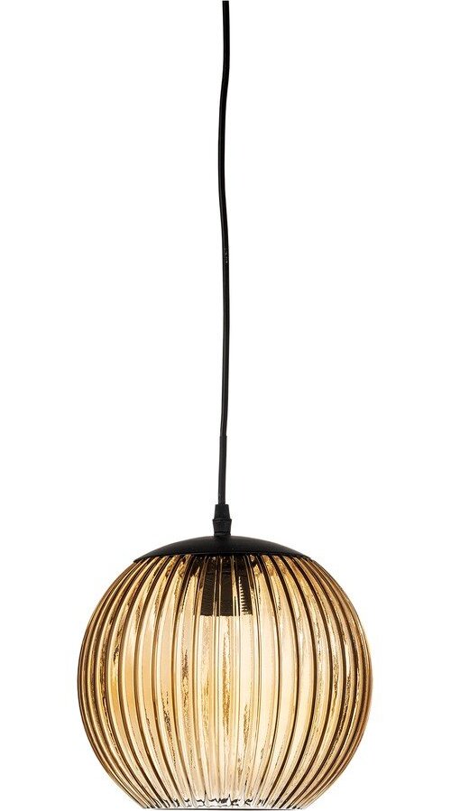 Hnědé skleněné LED závěsné svítidlo ø 23 cm Sybia – Bloomingville