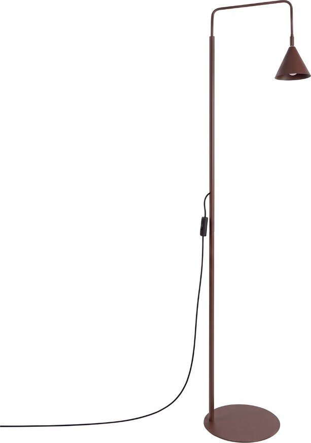Hnědá ocelová stojací lampa s ohybatelnou konstrukcí (výška 165 cm) Zylo – Sollux