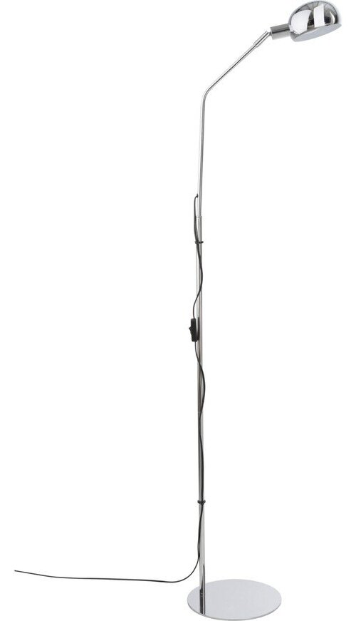 Kovová stojací lampa s ohybatelnou konstrukcí v leskle stříbrné barvě (výška 146 cm) Lincon – Jotex